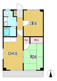 2LDKの間取り画像