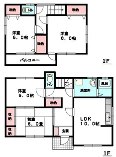 群馬県伊勢崎市韮塚町【一戸建】の間取り
