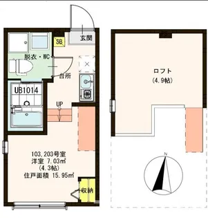 東京都板橋区小豆沢2【アパート】の間取り