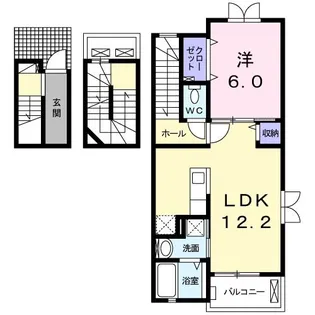 茨城県結城市新福寺2【アパート】の間取り