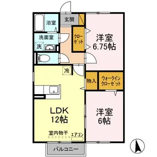 コモド八ヶ崎 A・B【2階】の間取り