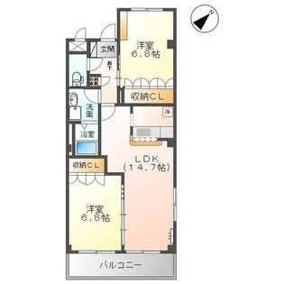 パレスコート【3階】の間取り