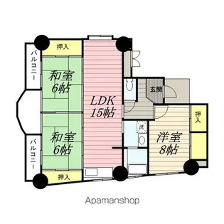 福岡県福岡市中央区高砂2【マンション】の間取り