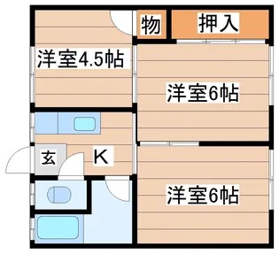 加藤アパート【2階】の間取り