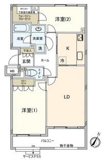 パティオス11番街【2階】の間取り