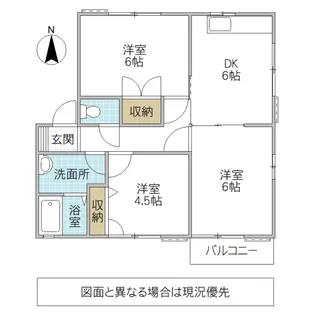 メゾン・シャルム E【2階】の間取り