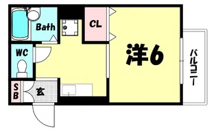 1Kの間取り画像