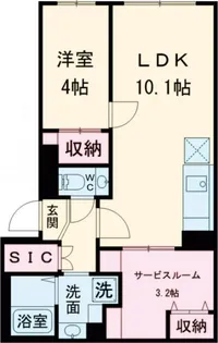 ウェルスクエア新宿戸山【1階】の間取り