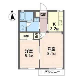メゾンフレグランス【1階】の間取り