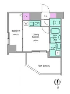ドゥーエ蒲田南【4階】の間取り