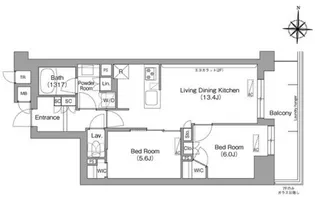 東京都東村山市富士見町1【マンション】の間取り