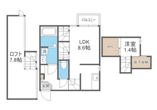1LDKの間取り画像