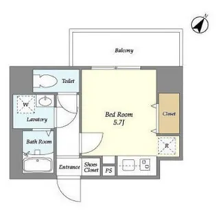 1Kの間取り画像