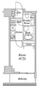 グレイスコート目黒【6階】の間取り