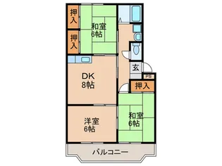 ラフォーレ春日II【3階】の間取り