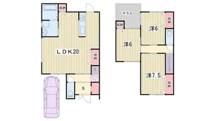 京都府京都市北区小山上内河原町【一戸建】の間取り