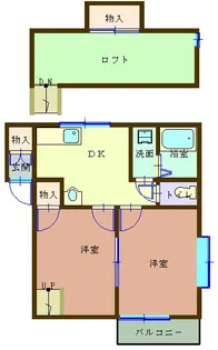 コーポジッヒエルI【2階】の間取り