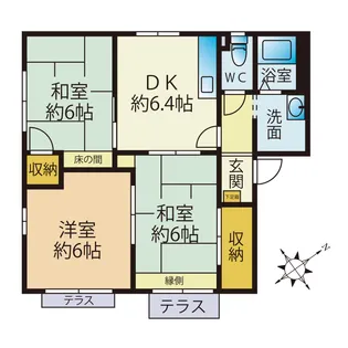 ペントビレッジ【1階】の間取り