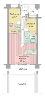 グラン・コートEAST25【5階】の間取り