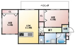 CASA M【2階】の間取り