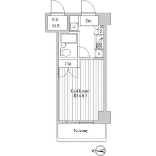 スペーシア池上【6階】の間取り