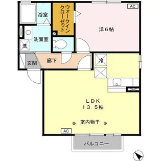 サンモール B【1階】の間取り