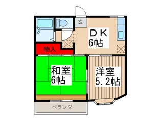 リバーコーポ渡辺【2階】の間取り