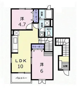 グランド-ルC【2階】の間取り