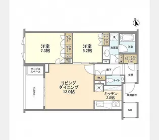 ザ・パークハウス広尾羽澤【4階】の間取り