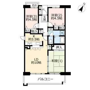 UR鶴ヶ丘【4階】の間取り