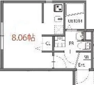 カーサフェリーチェ横浜【1階】の間取り