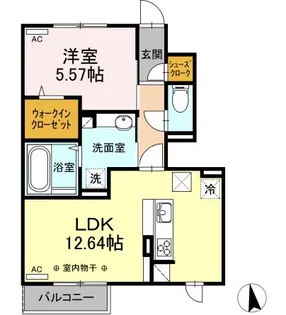 ネオポタミ【1階】の間取り