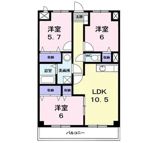 カーサ・メトロポリ【2階】の間取り