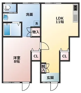 ゴールドフォレスト【1階】の間取り