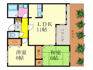 へ-ベルヒルズ西向日【1階】の間取り