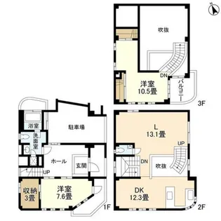 東京都目黒区鷹番2【一戸建】の間取り