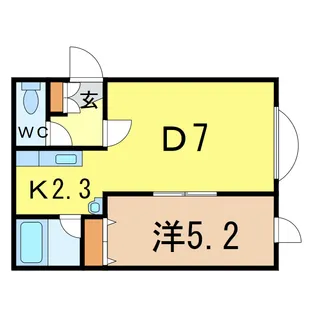 ルート医大前C【1階】の間取り