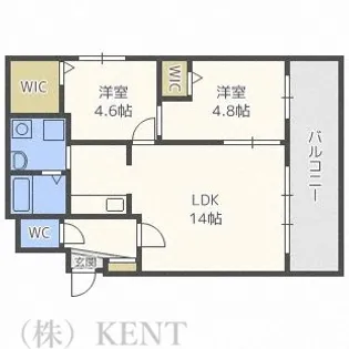 パーク琴似館【1階】の間取り