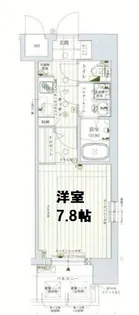 レジュールアッシュ心斎橋VITA【9階】の間取り