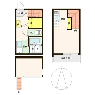 メルツ原町【1階】の間取り