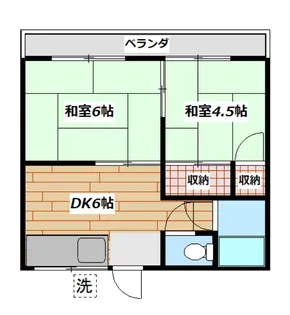 第一新栄荘【2階】の間取り