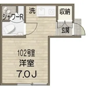 キュリオス亀有【1階】の間取り