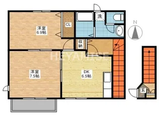 ピアフルージュ【2階】の間取り
