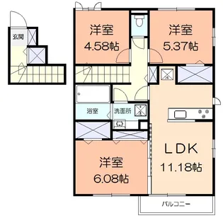 MELROSE South【2階】の間取り