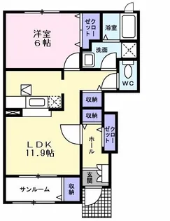 PASTRAL花南II【1階】の間取り