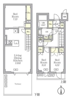 アジールコート都立大学の間取り