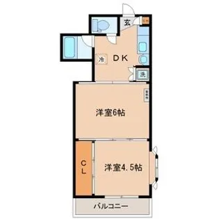 シャングリラ小田原【1階】の間取り