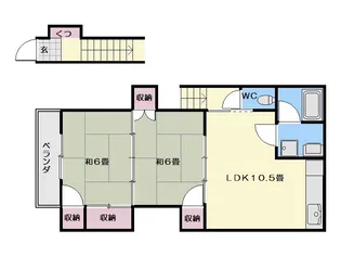 牟礼岡ハイツ【2階】の間取り