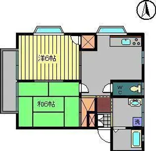 ハイツニューポート【2階】の間取り