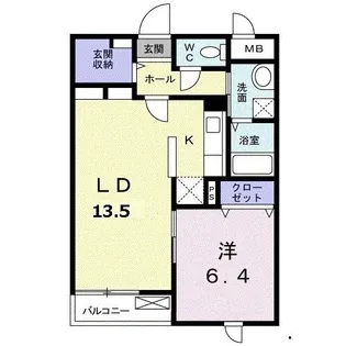 エレヴァート城南【1階】の間取り